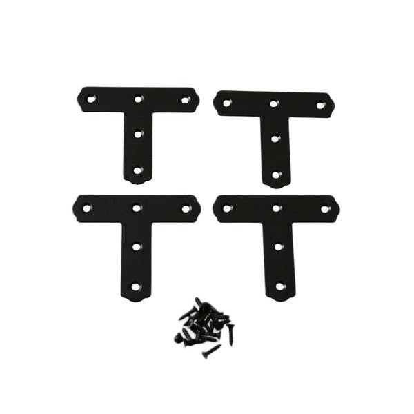 ハイロジック QY-058 カラーT字 50mm 黒色 4枚入(CDC)【別送品】