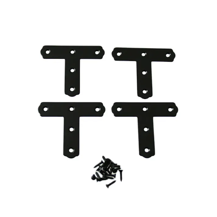 ハイロジック QY-058 カラーT字 50mm 黒色 4枚入(CDC)【別送品】