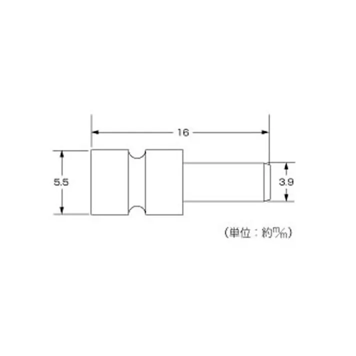 ハイロジック Z-170 ダボ棚受 5.5mm(差込式) 12個入(CDC)【別送品】