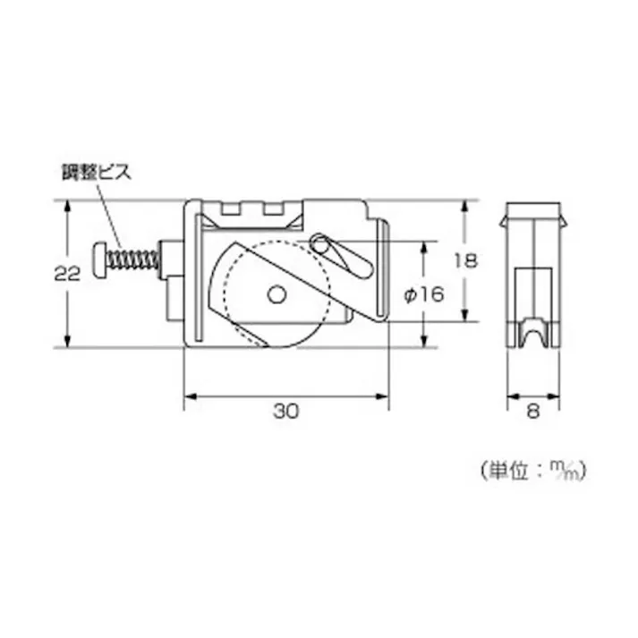 ハイロジック 94477 網戸用取替戸車トステム AZWS617 1個(CDC)【別送品】