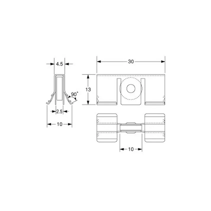 ハイロジック 94501 取替戸車5B-F型(平)真中車 2個(CDC)【別送品】