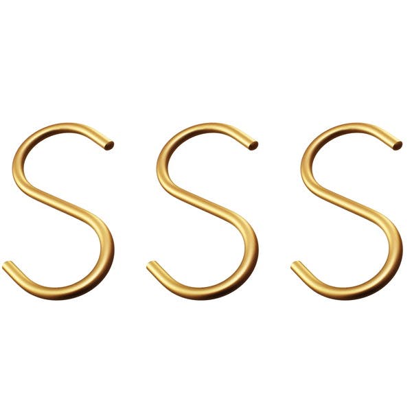 ハイロジック 95358 アルミSフック 中 ゴールド 3本入(CDC) DIY Sカン ハイロジック 95358 アルミSフック 中 ゴールド 3本入(CDC) DIY Sカン