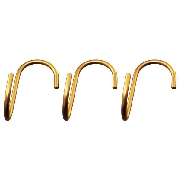 ハイロジック 95367 アルミ直角Sフック 中 ゴールド 3本入(CDC)【別送品】