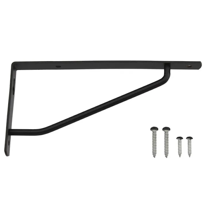 ハイロジック カラースレンダー棚受 150×75mm ブラック(CDC)【別送品】