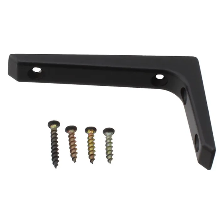 ハイロジック 98176 アルミ棚受 65×100mm ブラック 1本入(CDC)【別送品】