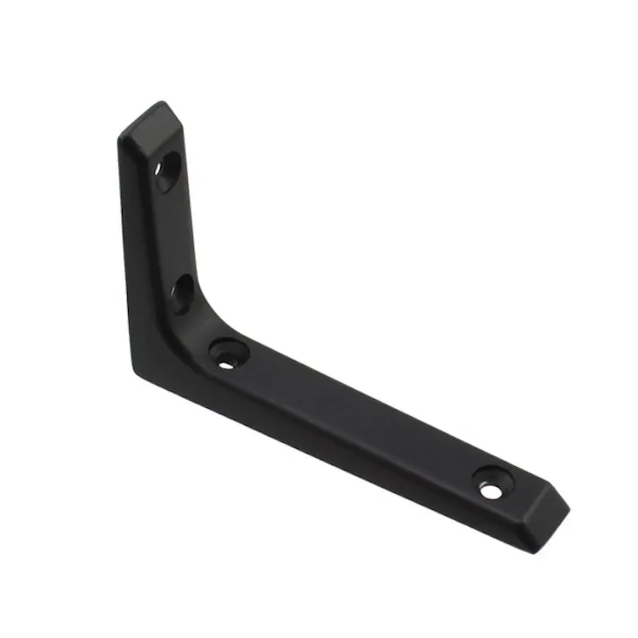 ハイロジック 98176 アルミ棚受 65×100mm ブラック 1本入(CDC)【別送品】