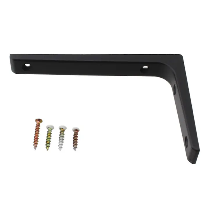 ハイロジック 98177 アルミ棚受 100×150mm ブラック 1本入(CDC)【別送品】