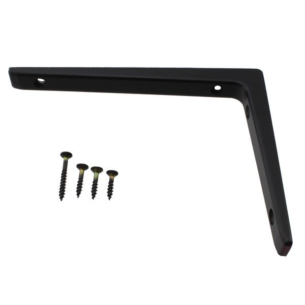 ハイロジック 98178 アルミ棚受 150×200mm ブラック 1本入(CDC)【別送品】