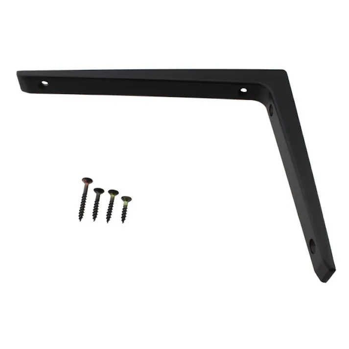 ハイロジック 98179 アルミ棚受 200×250mm ブラック 1本入(CDC)【別送品】