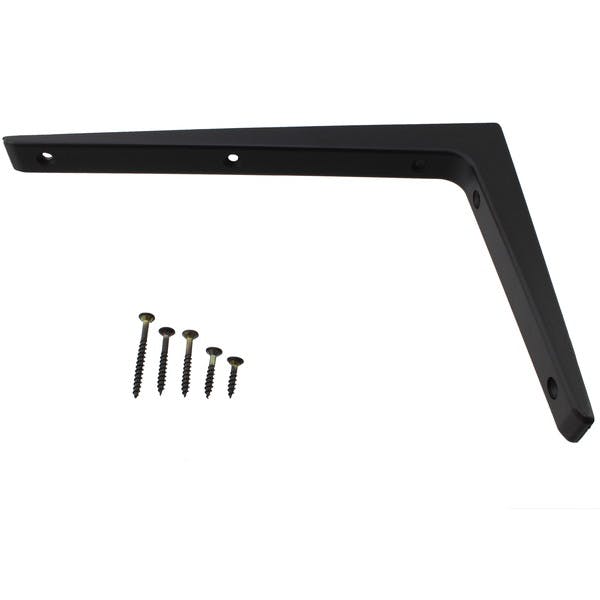 ハイロジック 98180 アルミ棚受 200×300mm ブラック 1本入(CDC)【別送品】