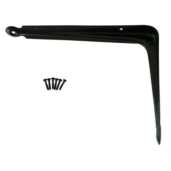 ハイロジック L型棚受 黒 150mm×200mm 1本入(CDC)【別送品】