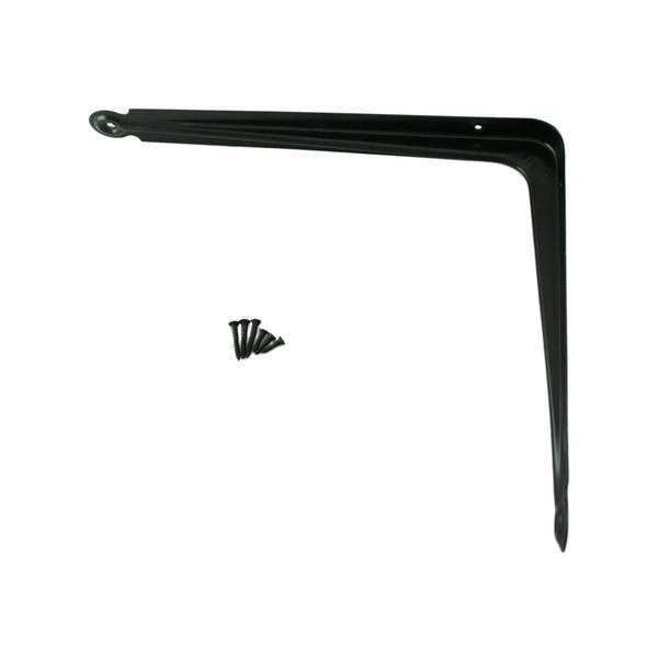 ハイロジック L型棚受 黒 250mm×300mm 1本入(CDC)【別送品】