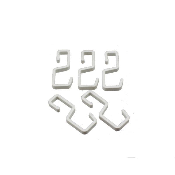 ヒナカ製作所 bHレールシリーズ Sフック ホワイト 5個入 許容荷重：1Kg(CDC)【別送品】