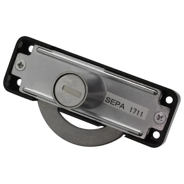 ヒナカ製作所 R2751 シリンダー鎌錠大 ブラック(CDC)【別送品】