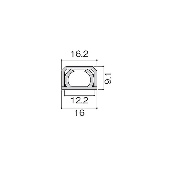 光 LC1602 配線カバー アイボリー 1000mm(CDC)【別送品】