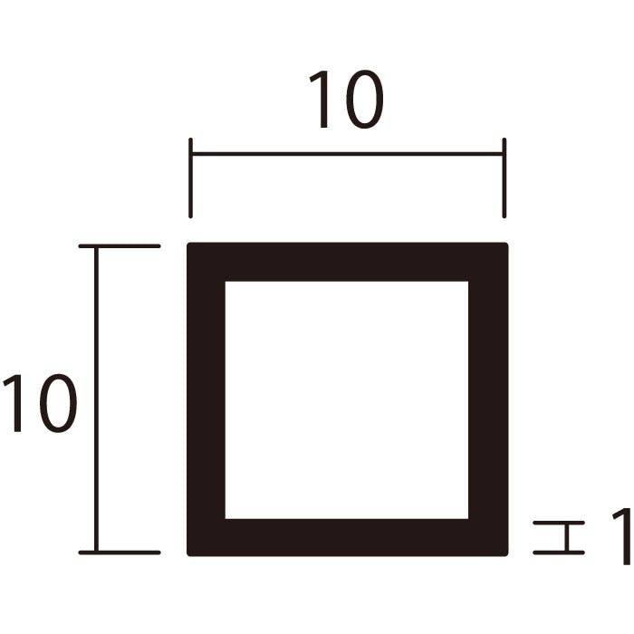 安田:アルミ角パイプ 2m 2.0X50X50mm ブロンズ 2本組 3100438 長尺