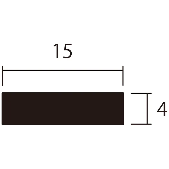 安田 アルミ平棒 1m 4.0x15mm シルバー 4本組 JANコード:4549396008024(CDC)【ネット注文限定・別送品】