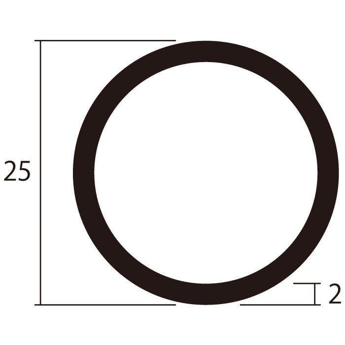 安田 アルミ丸パイプ 1m 2.0x25mm シルバー 4本組 JANコード