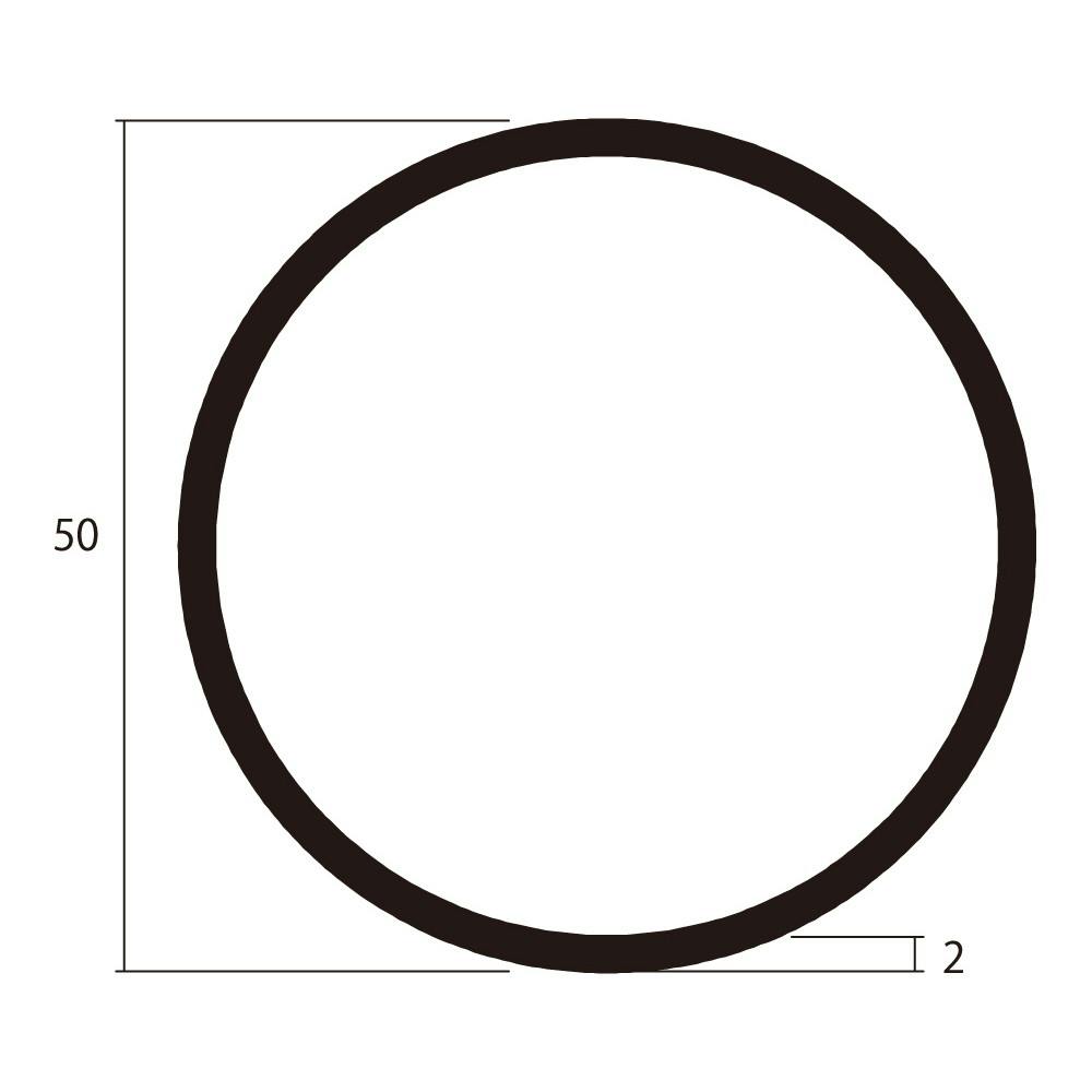 安田 アルミ丸パイプ 1m 2.0x50mm シルバー 4本組 JANコード