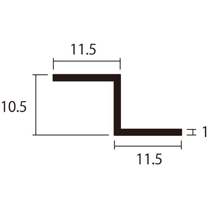 安田 アルミZ型 1m 1.0x10.5x11.5x11.5mm シルバー 4本 JANコード