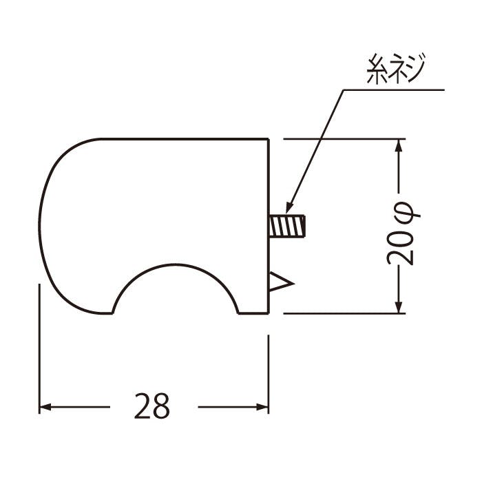シロクマ KZ-3 キャノンツマミ糸ネジ20径ホワイト JANコード