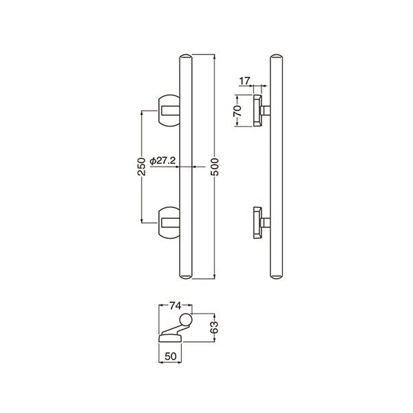 シロクマ SPP-6 甲丸丸棒500ミリバイブレーション JANコード