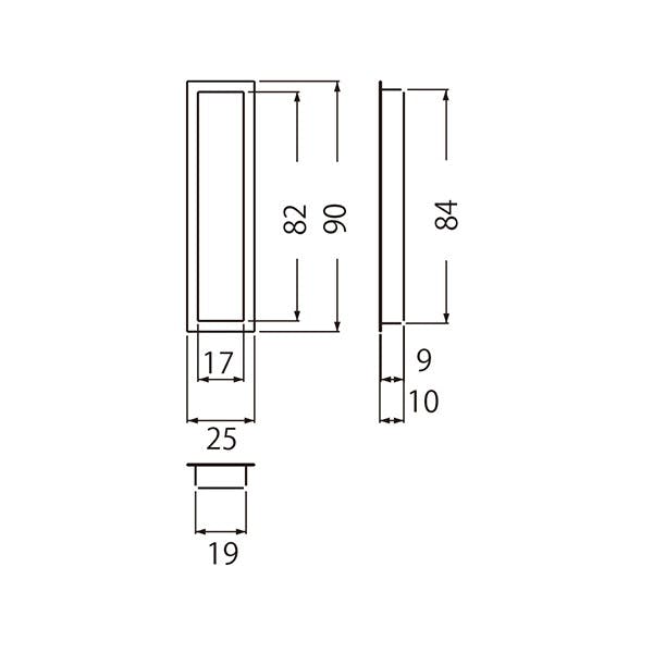 こてつ シロクマ T-11 平面長角戸引手90ミリホワイト JANコード