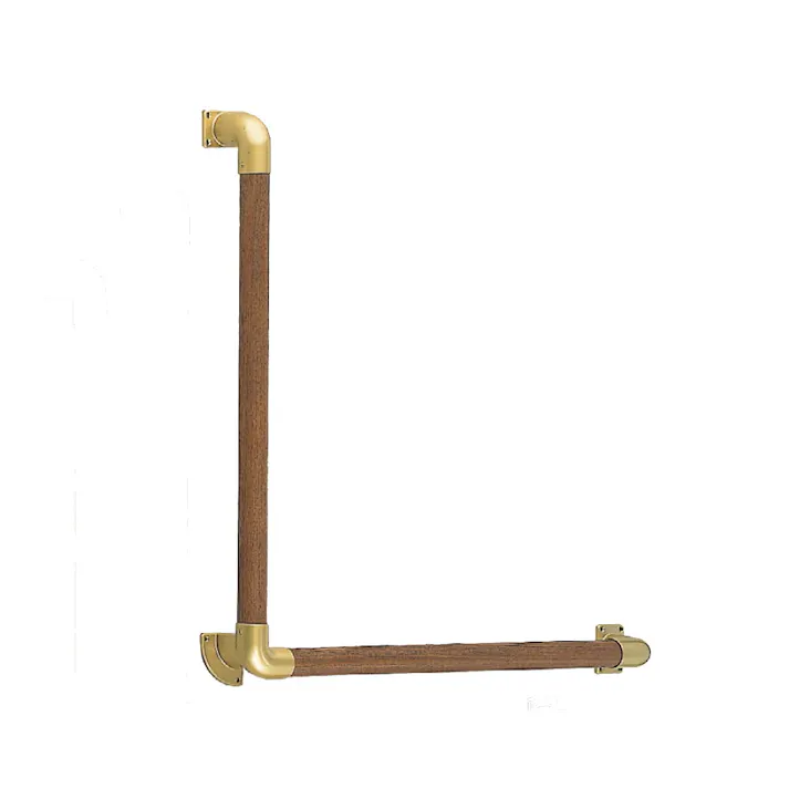 シロクマ BR-511N L形丸棒手摺600×600AGLオーク JANコード:4936350081610(CDC)【別送品】