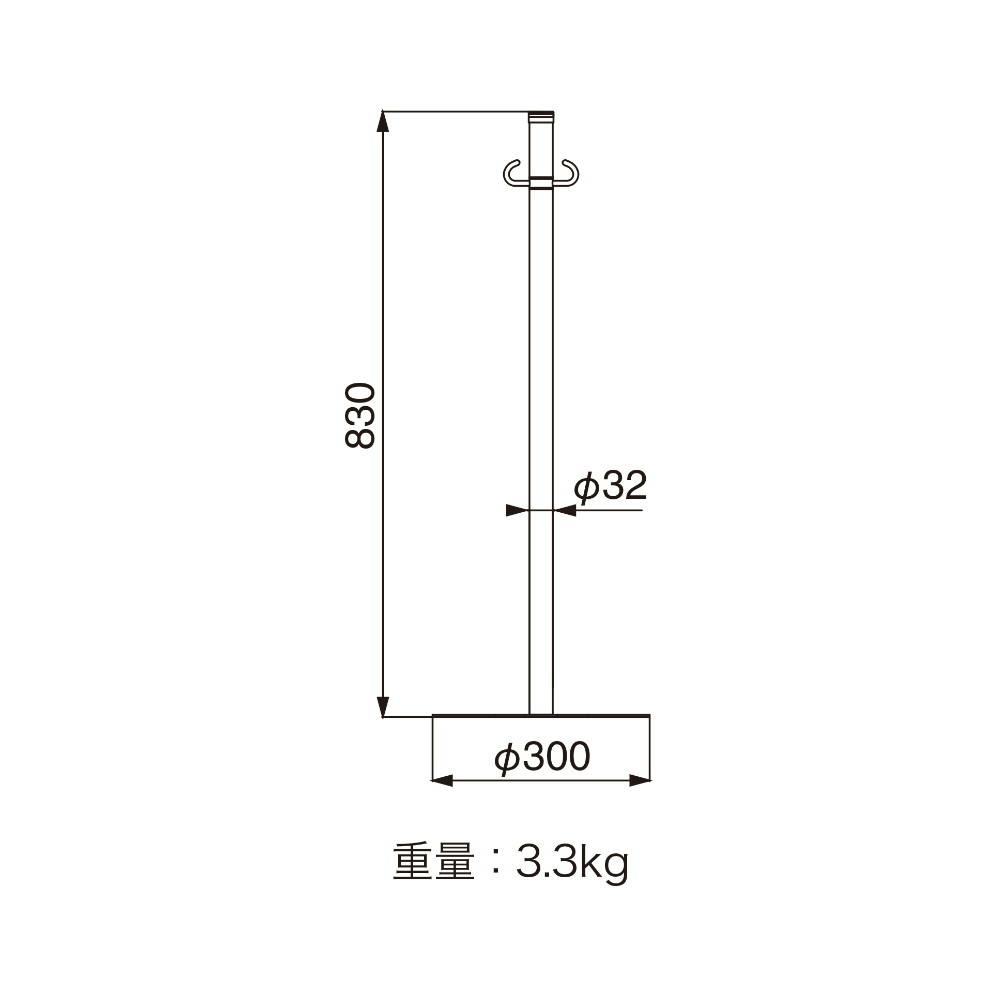 シロクマ FPP-0207 フロアパーティションポールスタッキングクローム/鏡面 JANコード：4936350105460(CDC)【別送品】 |  ねじ・くぎ・針金・建築金物 | ホームセンター通販【カインズ】