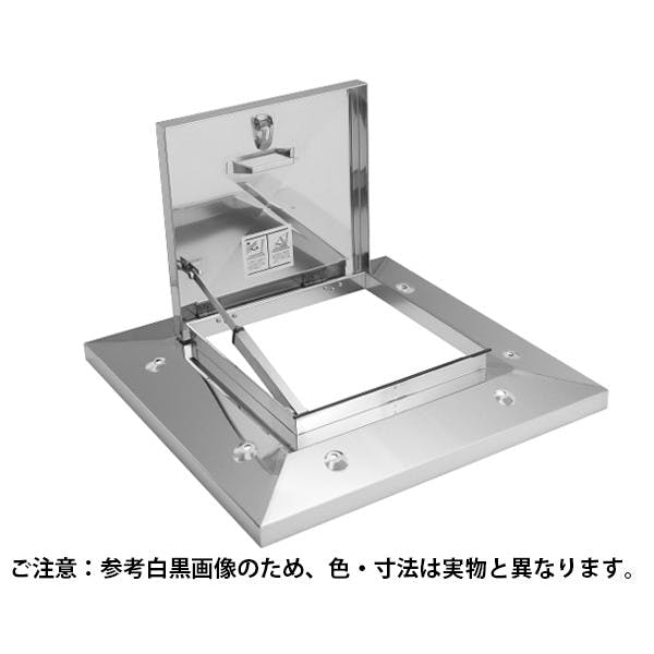 サヌキ ラクラクハッチ ロック付多段 500mm 穴無・BK付 ステン JAN 