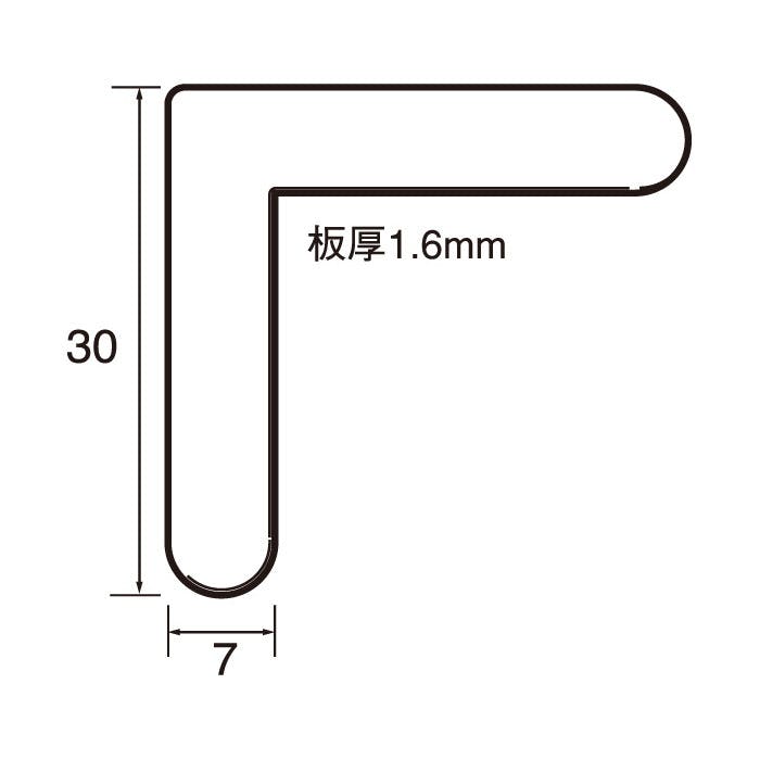 福井金属工芸 6277 アルミ額用鉄角金具30×7 1000個入 JANコード