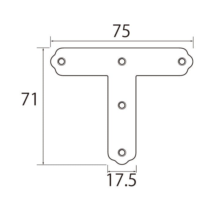 福井金属工芸 6287 ステンレスT型金具75mm JANコード:4947189628709(CDC) フック・吸盤 福井金属工芸 6287 ステンレスT型金具75mm JANコード:4947189628709(CDC) フック・吸盤