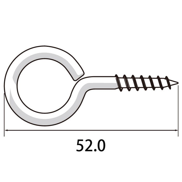 福井金属工芸 6900-H 丸ヒートン52mm JANコード:4947189690072(CDC) フック・吸盤 福井金属工芸 6900-H 丸ヒートン52mm JANコード:4947189690072(CDC) フック・吸盤