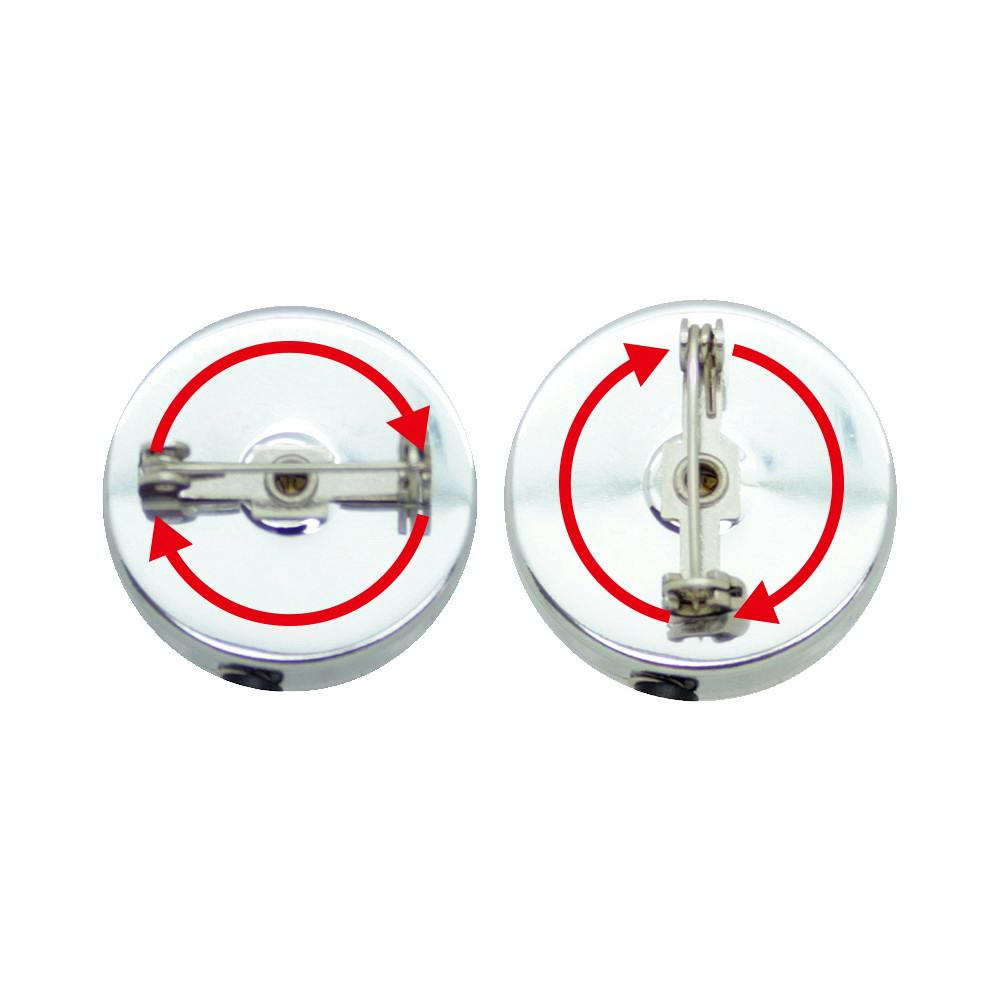 豊光 BS-1178S Wピンオンリール 回転式クリップ シルバー JANコード