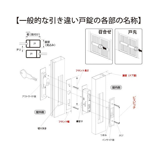 ミズタニ KH-215 引違錠 トステム JANコード：4960983992579(CDC