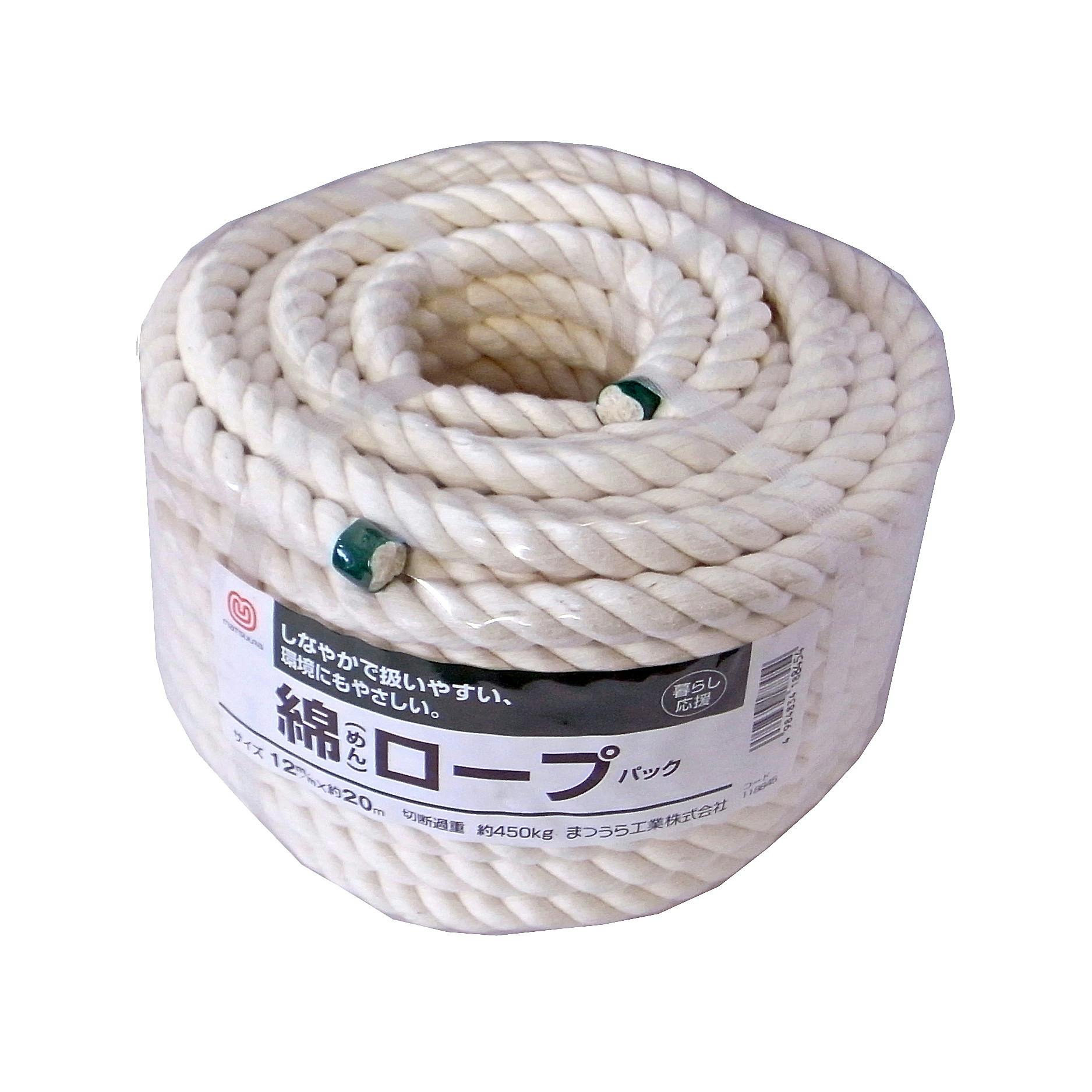 まつうら工業 綿ロープ(M)12ミリX20M 丸巻パック JANコード:4984834188454(CDC) フック・吸盤 まつうら工業 綿ロープ(M)12ミリX20M 丸巻パック JANコード:4984834188454(CDC) フック・吸盤