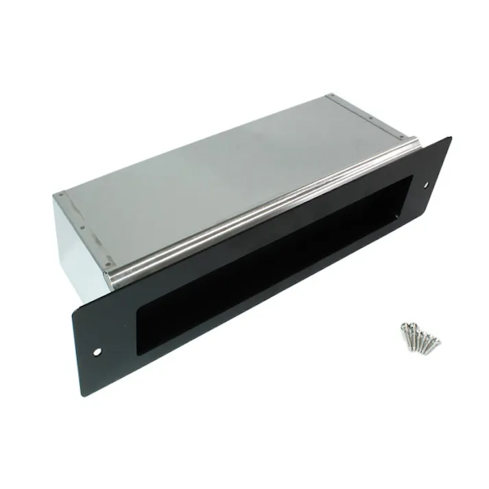 アイワ金属 No.3000ポスト 横型内フタ付 厚壁用 黒 JANコード:4960983943632【別送品】