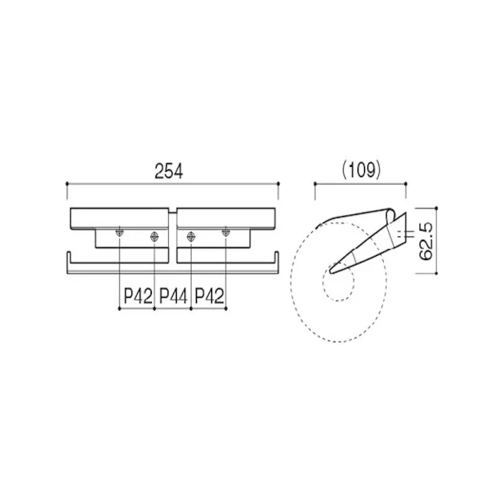 ハイロジック SC-45W-×C 2連ペーパーホルダー クローム JANコード:4960983998960【別送品】