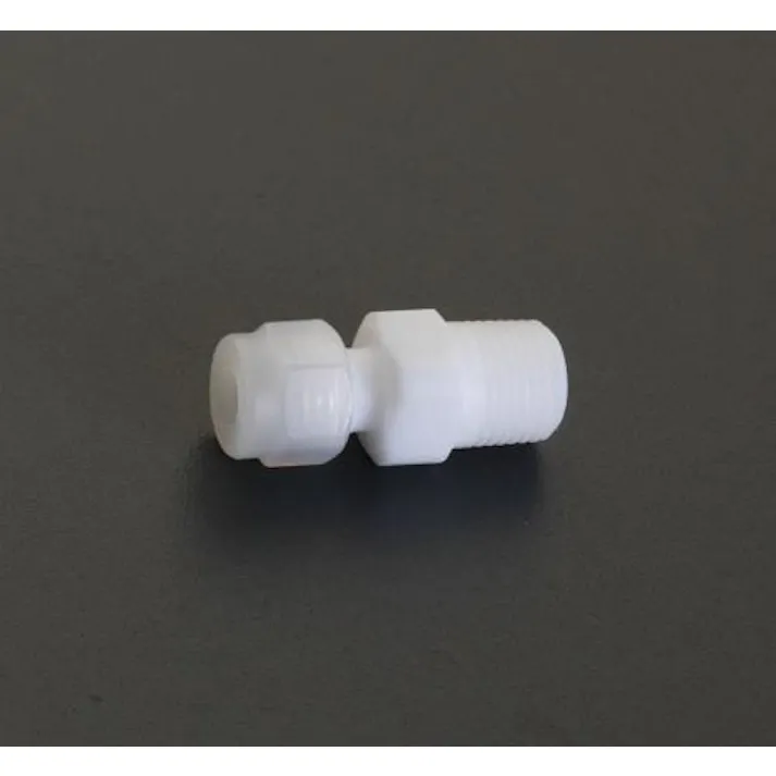 フロウエル(Flowell) 10mmxR 1/2" コネクタ(雄ねじ/フッ素樹脂) 空気・水その他配管継手EA425HA-104 4548745321371(CDC)【別送品】
