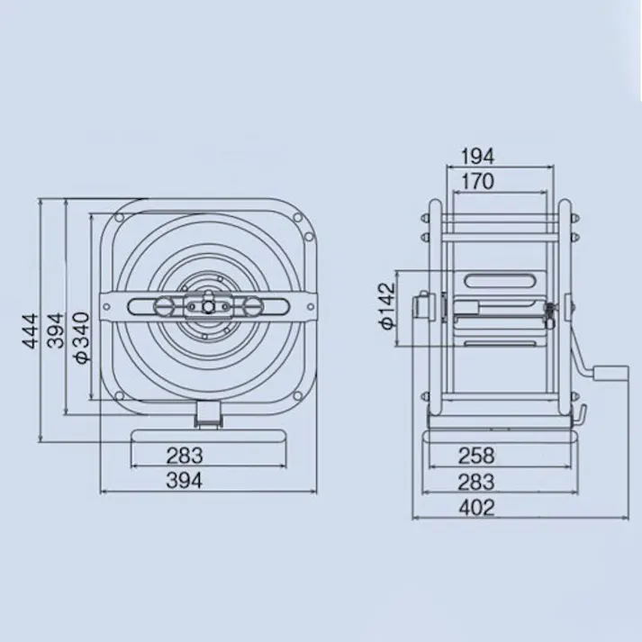 ハタヤリミテッド(HATAYA) エアーホースリール(ウレタン製) 10mmx28m EA124B-5B 4550061939468【別送品】
