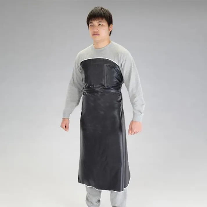 イノベックス(日本ウェーブロック) エプロン(ワンタッチ脱着/ネイビー) 113x96cm EA355BA-52 4550061666982【別送品】