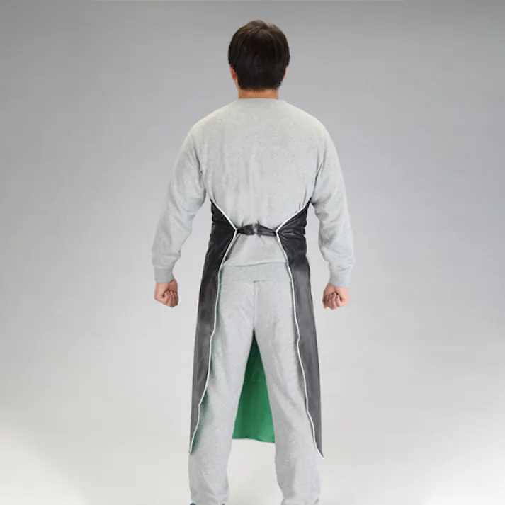 イノベックス(日本ウェーブロック) エプロン(ワンタッチ脱着/ネイビー) 113x96cm EA355BA-52 4550061666982【別送品】