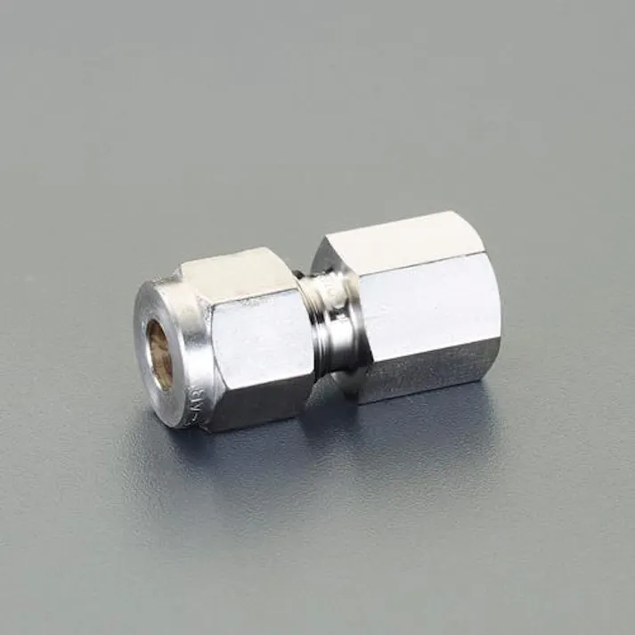 ESCO 1/4"xG1/8" 雌ユニオン(ステンレス製) 空気・水その他配管継手EA425DV-3 4550061569993(CDC)【別送品】