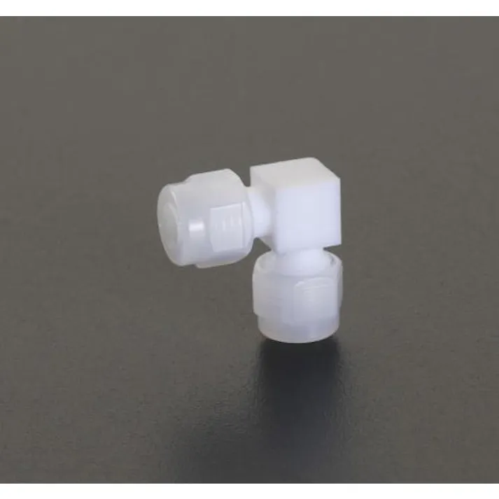フロウエル(Flowell) 6mm ユニオン(エルボ/フッ素樹脂製) 空気・水その他配管継手EA425HG-6 4548745321906(CDC)【別送品】