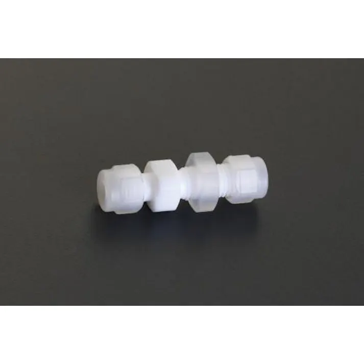 フロウエル(Flowell) 4mm ユニオン(バルクヘッド/フッ素樹脂製) 空気・水その他配管継手EA425HH-4 4548745321944(CDC)【別送品】