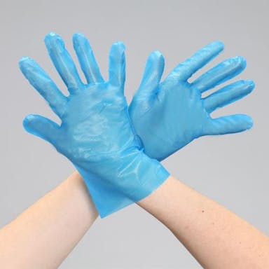 ESCO [L] 手袋(ポリエチレン･エンボス･ブルー/200枚) 手袋･腕カバーEA354DS-24 4550061774373(CDC)【別送品】