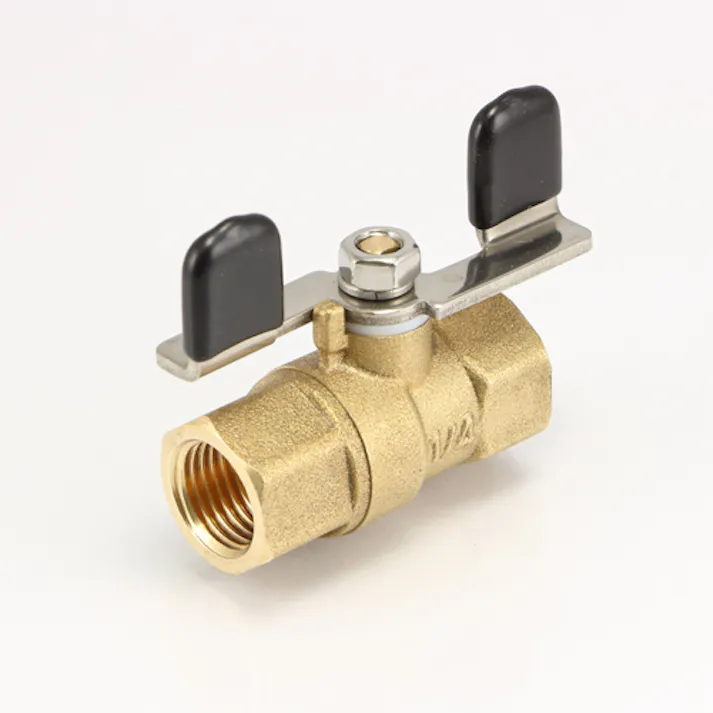 アソー(ASOH) ボールバルブ(真鍮製/蝶ハンドル) G3/8”xRc3/8” EA425CA-33 4550061622124【別送品】