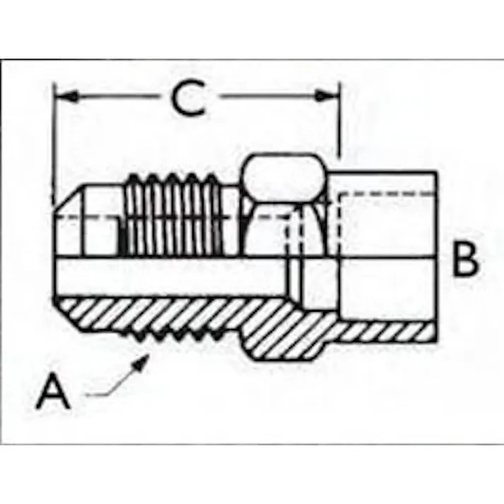 フレアハーフユニオン(ロウ付型) F1/4”x1/4” EA442AC-22 4548745649215【別送品】
