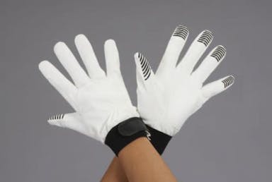 ESCO [M] 手袋(指先すべり止付･合成皮革/白) 手袋･腕カバーEA353BJ-71 4548745715798(CDC)【別送品】