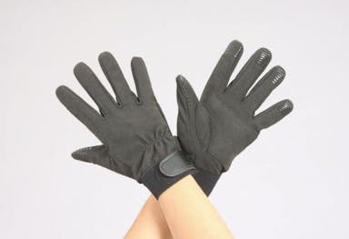 ESCO [M] 手袋(指先すべり止付･合成皮革/黒) 手袋･腕カバーEA353BJ-76 4548745715811(CDC)【別送品】
